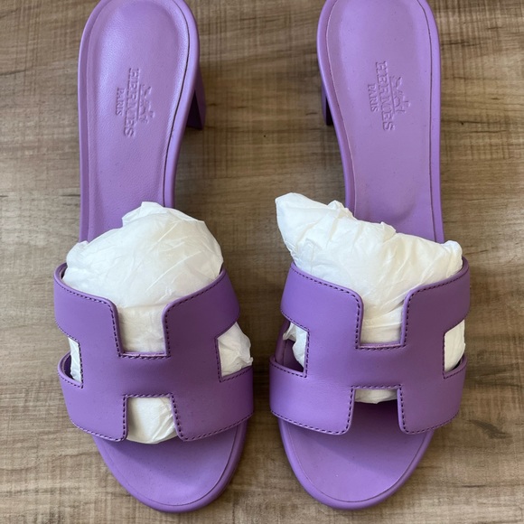 NWT Hermes Oasis Sandal violet - Picture 5 of 14